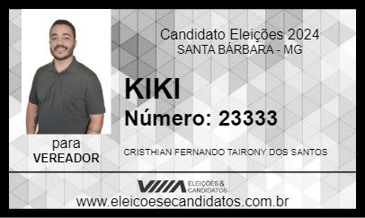 Candidato KIKI 2024 - SANTA BÁRBARA - Eleições