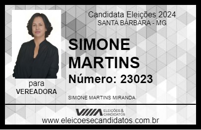 Candidato SIMONE MARTINS 2024 - SANTA BÁRBARA - Eleições