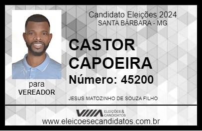 Candidato CASTOR CAPOEIRA 2024 - SANTA BÁRBARA - Eleições