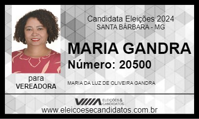 Candidato MARIA GANDRA 2024 - SANTA BÁRBARA - Eleições