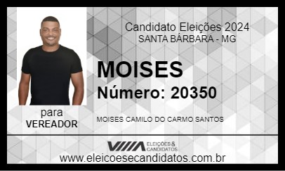 Candidato MOISES 2024 - SANTA BÁRBARA - Eleições