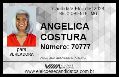 Candidato ANGELICA COSTURA 2024 - BELO ORIENTE - Eleições