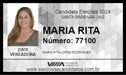 Candidato MARIA RITA 2024 - SANTA BÁRBARA - Eleições