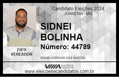 Candidato SIDNEI BOLINHA 2024 - JOANÉSIA - Eleições