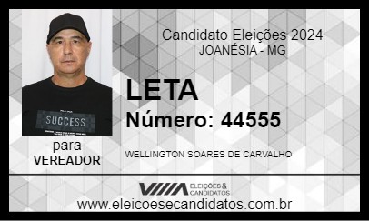 Candidato LETA 2024 - JOANÉSIA - Eleições