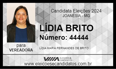 Candidato LÍDIA BRITO 2024 - JOANÉSIA - Eleições