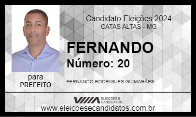 Candidato FERNANDO 2024 - CATAS ALTAS - Eleições