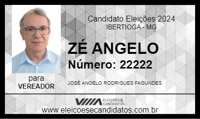 Candidato ZÉ ANGELO  2024 - IBERTIOGA - Eleições