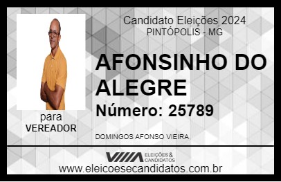 Candidato AFONSINHO DO ALEGRE 2024 - PINTÓPOLIS - Eleições