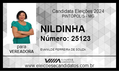 Candidato NILDINHA 2024 - PINTÓPOLIS - Eleições