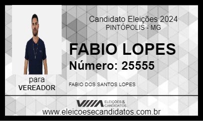 Candidato FABIO LOPES 2024 - PINTÓPOLIS - Eleições