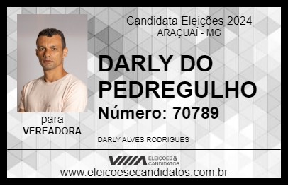 Candidato DARLY DO PEDREGULHO 2024 - ARAÇUAÍ - Eleições