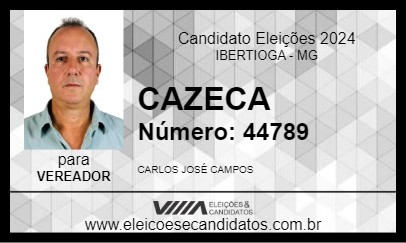 Candidato CAZECA  2024 - IBERTIOGA - Eleições