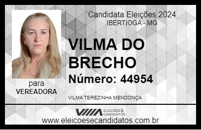 Candidato VILMA DO BRECHO 2024 - IBERTIOGA - Eleições