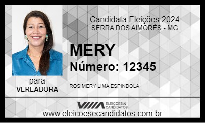 Candidato MERY 2024 - SERRA DOS AIMORÉS - Eleições