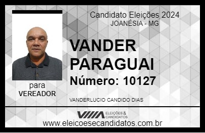 Candidato VANDER PARAGUAI 2024 - JOANÉSIA - Eleições