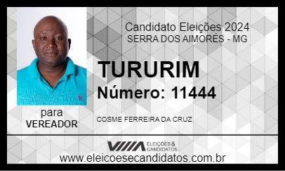 Candidato TURURIM 2024 - SERRA DOS AIMORÉS - Eleições