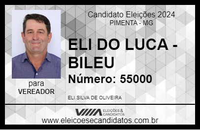 Candidato ELI DO LUCA - BILEU 2024 - PIMENTA - Eleições