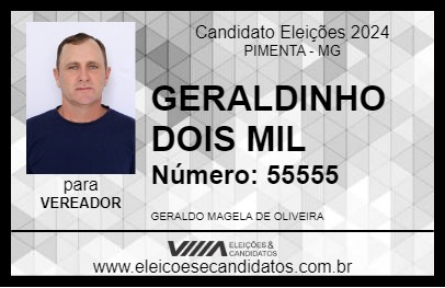 Candidato GERALDINHO DOIS MIL 2024 - PIMENTA - Eleições