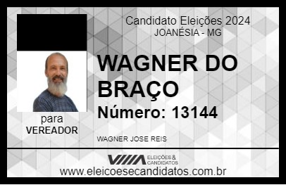 Candidato WAGNER DO BRAÇO 2024 - JOANÉSIA - Eleições