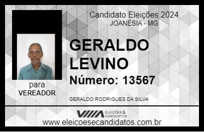 Candidato GERALDO LEVINO 2024 - JOANÉSIA - Eleições