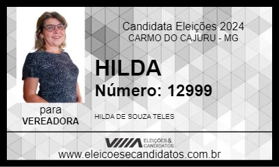 Candidato HILDA 2024 - CARMO DO CAJURU - Eleições