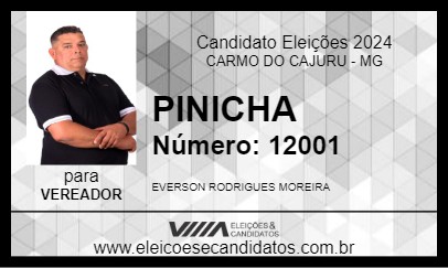 Candidato PINICHA 2024 - CARMO DO CAJURU - Eleições