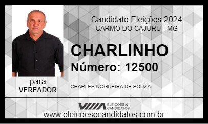 Candidato CHARLINHO 2024 - CARMO DO CAJURU - Eleições