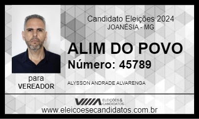 Candidato ALIM DO POVO 2024 - JOANÉSIA - Eleições