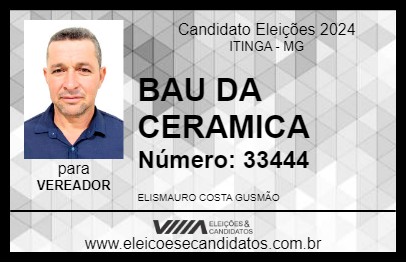 Candidato BAU DA CERAMICA 2024 - ITINGA - Eleições