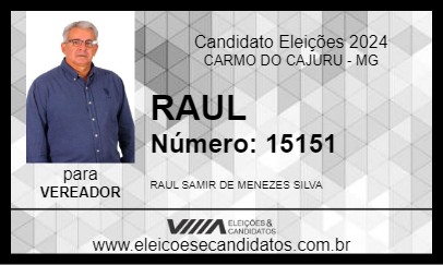 Candidato RAUL 2024 - CARMO DO CAJURU - Eleições