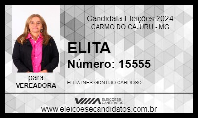 Candidato ELITA 2024 - CARMO DO CAJURU - Eleições