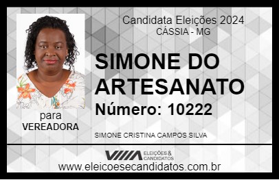 Candidato SIMONE DO ARTESANATO 2024 - CÁSSIA - Eleições