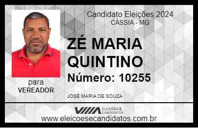 Candidato ZÉ MARIA QUINTINO 2024 - CÁSSIA - Eleições