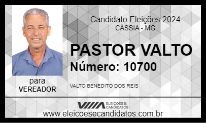 Candidato PASTOR VALTO 2024 - CÁSSIA - Eleições