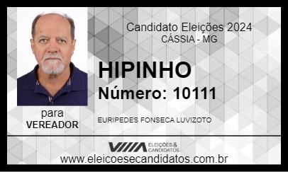 Candidato HIPINHO 2024 - CÁSSIA - Eleições