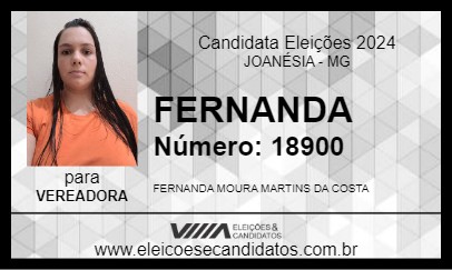 Candidato FERNANDA 2024 - JOANÉSIA - Eleições