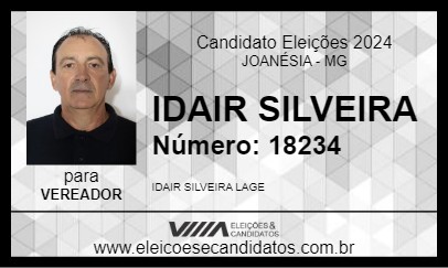 Candidato IDAIR  SILVEIRA 2024 - JOANÉSIA - Eleições