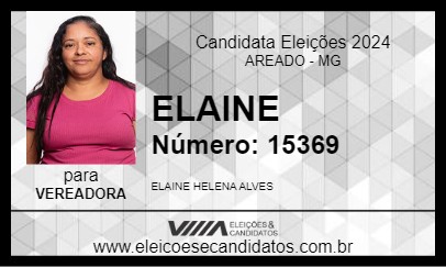 Candidato ELAINE 2024 - AREADO - Eleições