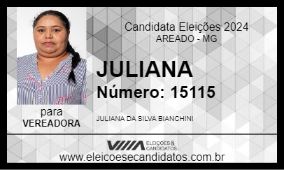 Candidato JULIANA 2024 - AREADO - Eleições