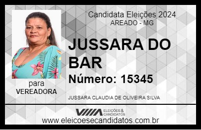 Candidato JUSSARA DO BAR 2024 - AREADO - Eleições