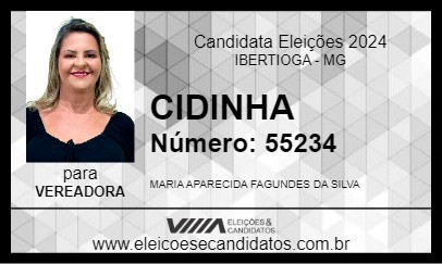 Candidato CIDINHA 2024 - IBERTIOGA - Eleições