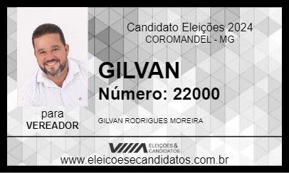 Candidato GILVAN 2024 - COROMANDEL - Eleições