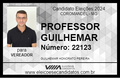 Candidato PROFESSOR GUILHEMAR 2024 - COROMANDEL - Eleições