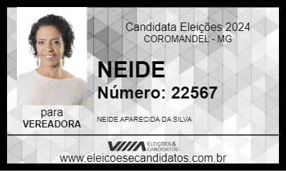 Candidato NEIDE 2024 - COROMANDEL - Eleições