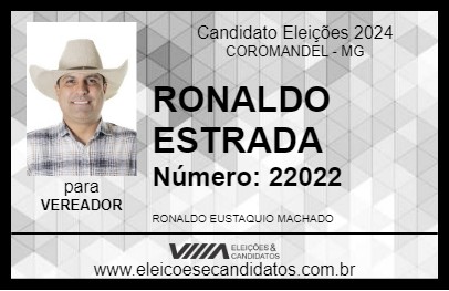 Candidato RONALDO STRADA 2024 - COROMANDEL - Eleições