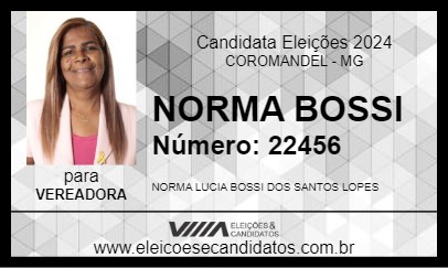 Candidato NORMA BOSSI 2024 - COROMANDEL - Eleições