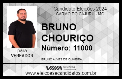 Candidato BRUNO CHOURIÇO 2024 - CARMO DO CAJURU - Eleições