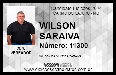 Candidato WILSON SARAIVA 2024 - CARMO DO CAJURU - Eleições