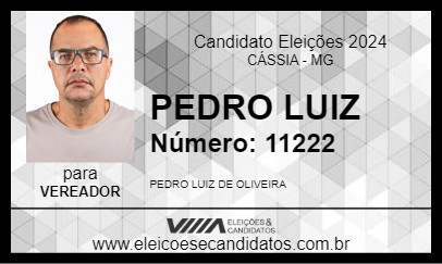 Candidato PEDRO LUIZ 2024 - CÁSSIA - Eleições